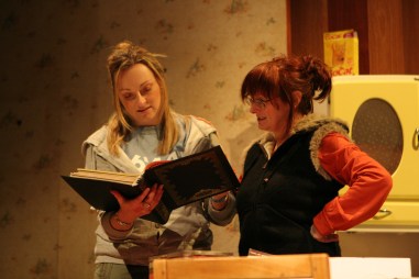 Alison Holroyd as Lucy (left) and Eithne Browne as Sally (right) (photograph by George Coupe) 